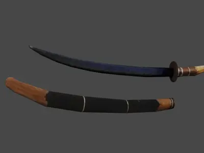 Kiem nguoi Kinh Japanese Jokoto Low-poly 3D model
