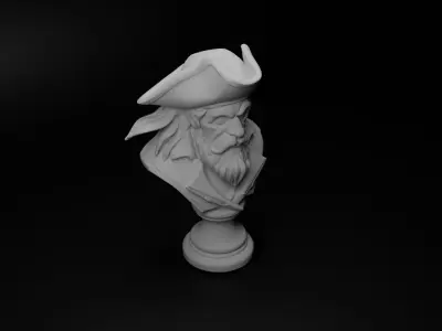 Pirate Bust Chess 3D print model purchase