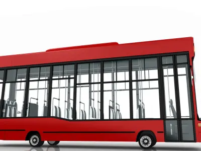 Bus cartoon style 3D model 3D model