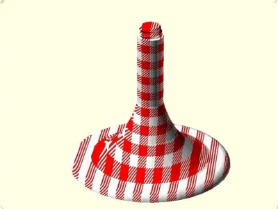 Checked Gingham 2 Part Picnic Parisian Goblet Free 3D print model