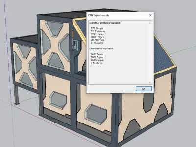 Privat container house Free 3D model