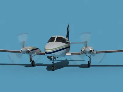 Piper PA-31-350 Navajo Chieftain V11 3D model