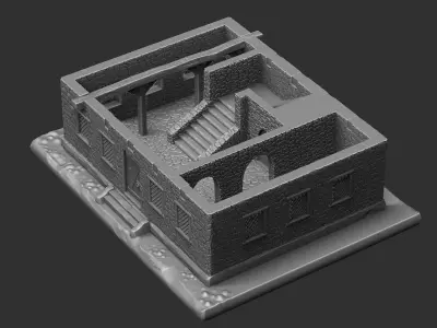 Medieval house 3D print model