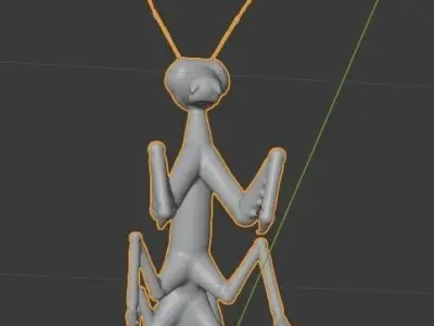 Mantis praying 3D model