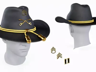 Stetson Hat Low-poly 3D model