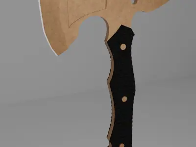 Tomahawk 4 colors pack  Low-poly 3D model