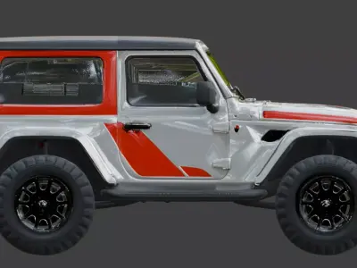 Off-Road Adventure Jeep 3D Model Low-poly 3D model