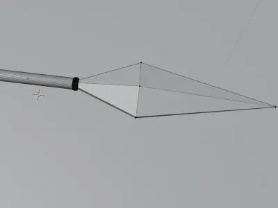 Simple Kunai Knife Low-poly 3D model