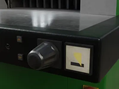 Multicut machine that cuts paper Low-poly 3D model