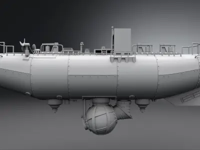 Bathyscaphe Trieste scale model  3D print model