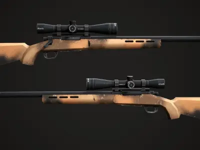 M24 Sniper Rifle - Low Poly Game Ready Low-poly 3D model