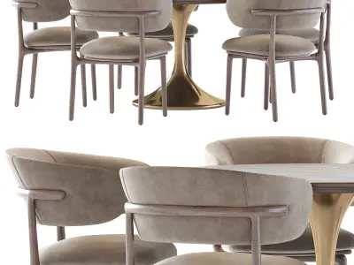 Artisan Mela Chair and Fashionable Dining 3D model