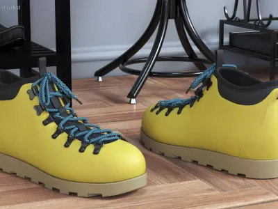 Hiking Boots 3D model