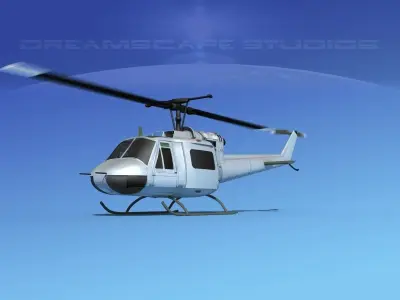 Bell 204 NASA 2 3D model