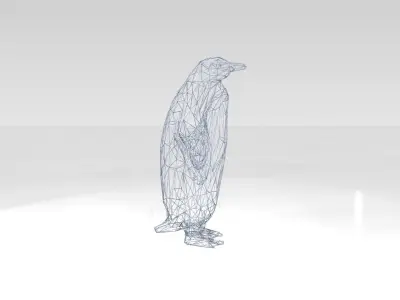 Penguin Wireframe 3D model