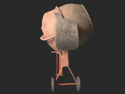 Cement Mixer Low-poly 3D model order