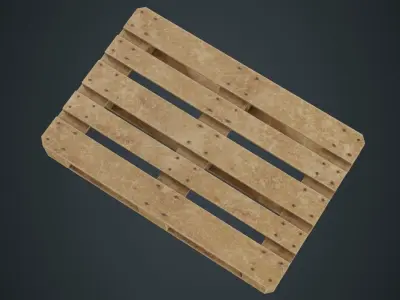 Pallet 1B Low-poly 3D model