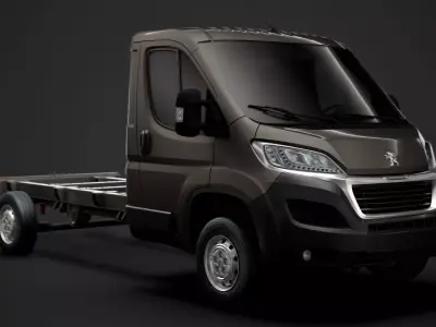 Peugeot Boxer Chassis Truck Single Cab 3800WB 2020 3D model
