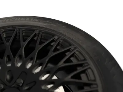 Realistic RIM and Tire 03 Subdivision ready 1K 2K 4K  Low-poly 3D model