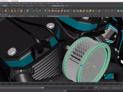 Custom Bobber Motorcycle 3D model