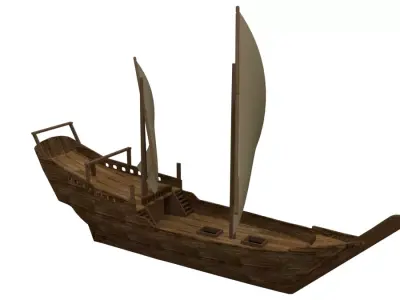 dhow boat 3D model