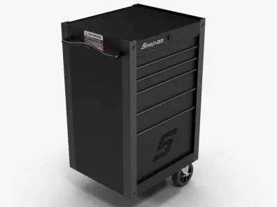 Tool Storage End Black Low-poly 3D model