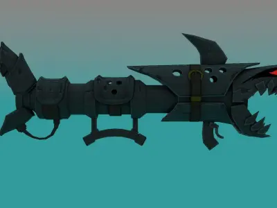 League of Legend stylized gun Low-poly 3D model