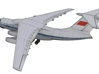 Ilyushin Il-76 Candid Low-poly 3D model