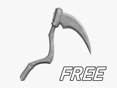 Weapon Scythe Level 1  Free 3D model