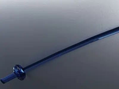 Blue Crane Katana Free low-poly 3D model