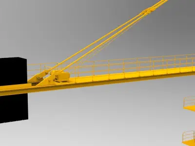 tower crane 3D model buy