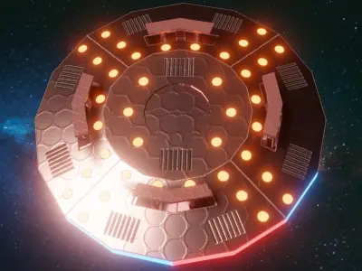 Flying Saucer- Low Poly Low-poly 3D model
