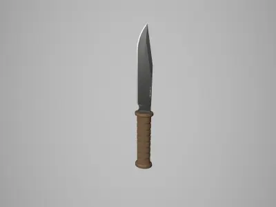 Knife Low-poly 3D model 4