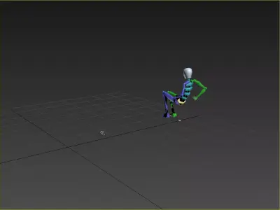 wheelchair person in motion 3D model