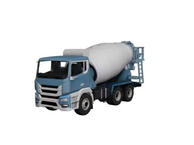 Generic Concrete Mixer Truck Construction Cement Transport 01 3D model