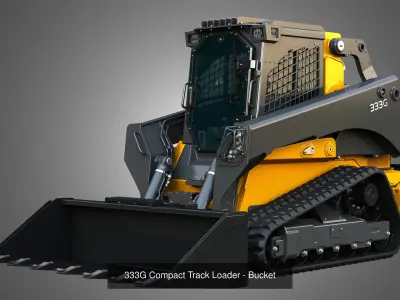333G Compact Track Loader - 4 in 1 3D Model Pack purchase
