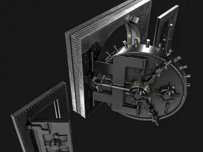 Bank Vault Door Pack Low-poly 3D model