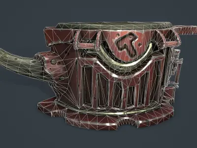 Chest anvil Low-poly 3D model