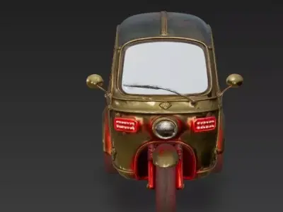 Brass-Scarab Cyber Trike Low Poly 3D Model Low-poly 3D model