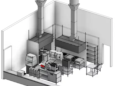 proyecto food court 3D model