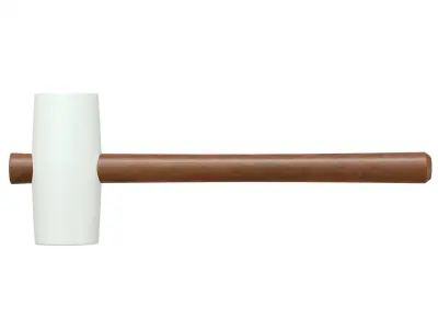  White Rubber Mallet   3D model