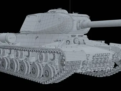 IS-2 Tank Base Mesh 3D model