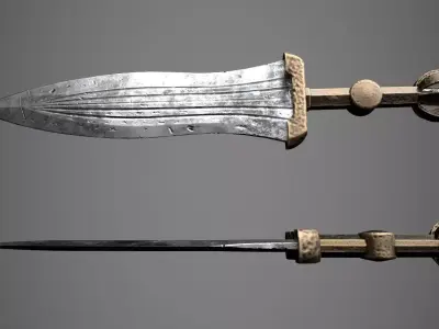 Dagger Ibera Low-poly 3D model