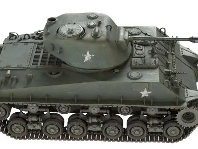 M4 Sherman Tank Low-poly 3D model