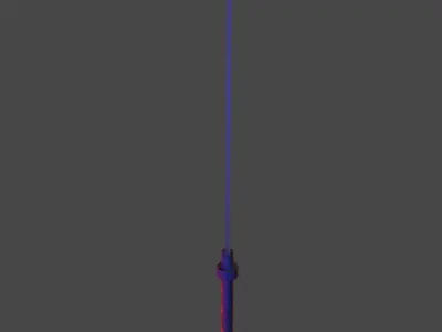 Katana star wars light saber Low-poly 3D model