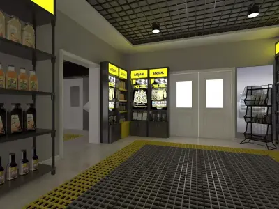 Car Service Garage 3D model purchase