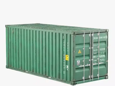 Container 20ft Green 3D model