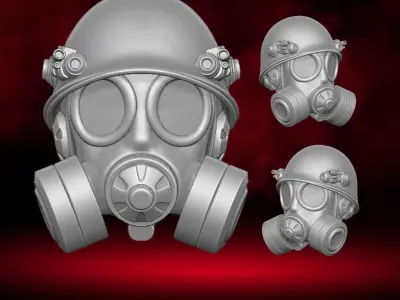 Deathrider Gasmask Head 3D printable files for Action Figures 3D print model