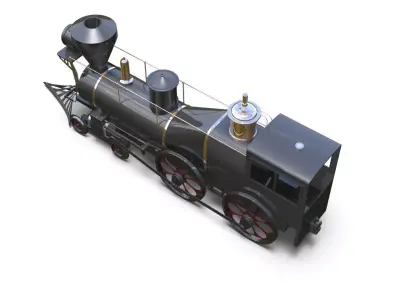 mini steam locomotive 3D model