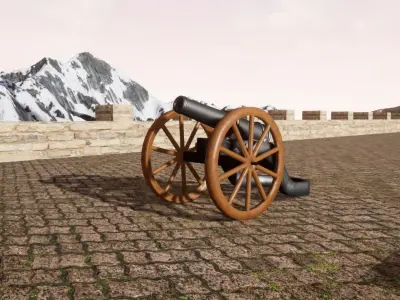CANON WITH ANIMATION Low-poly 3D model